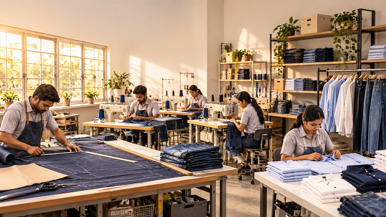 Vishal Clothing garment workshop and production team