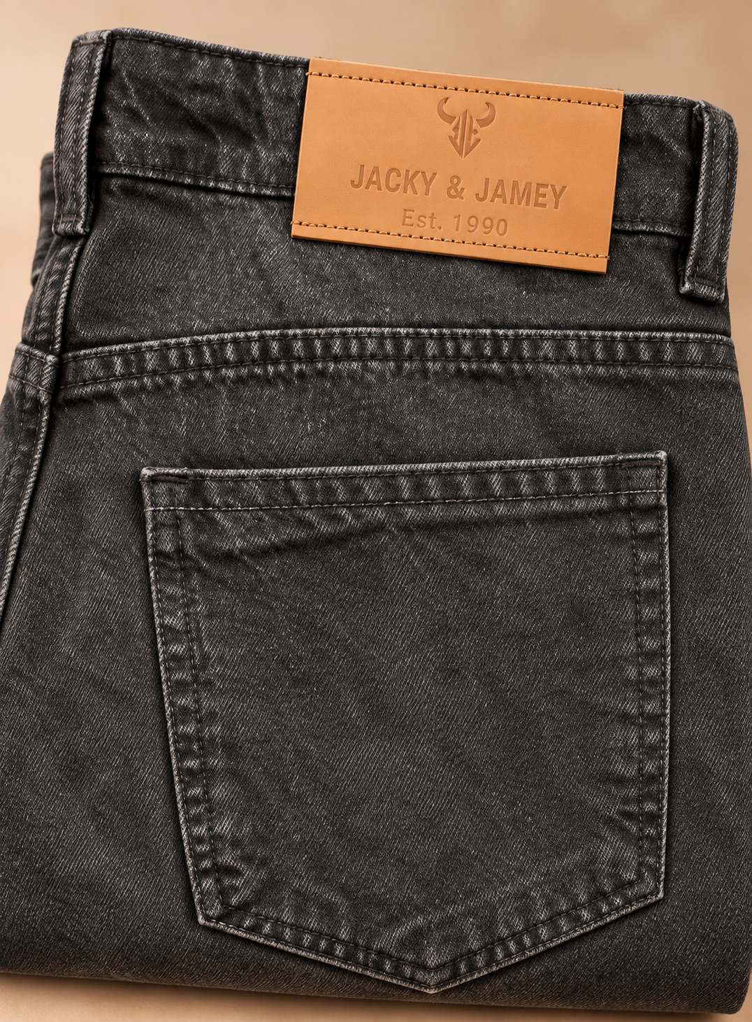 Jacky and Jamey denim pocket and patch detail