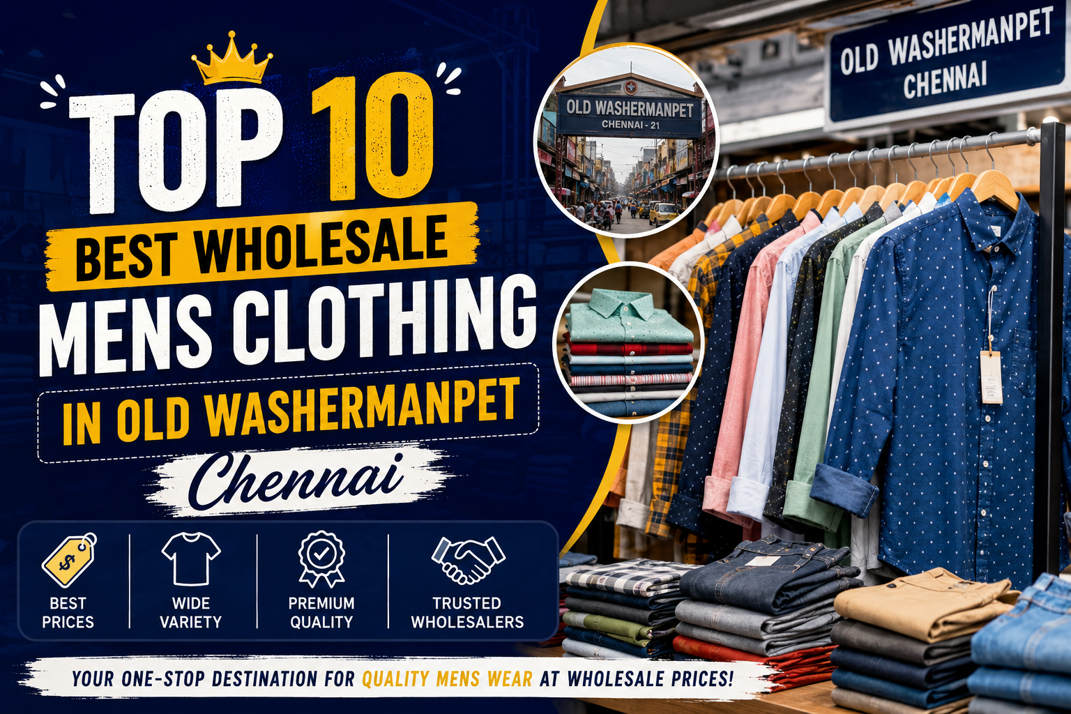 Top 10 Best Wholesale Mens Clothing in Old Washermanpet, Chennai