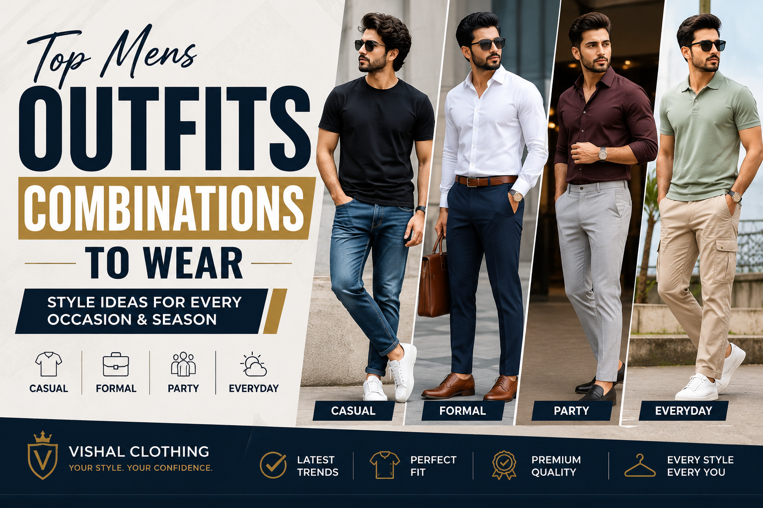 Top mens outfits combinations to wear