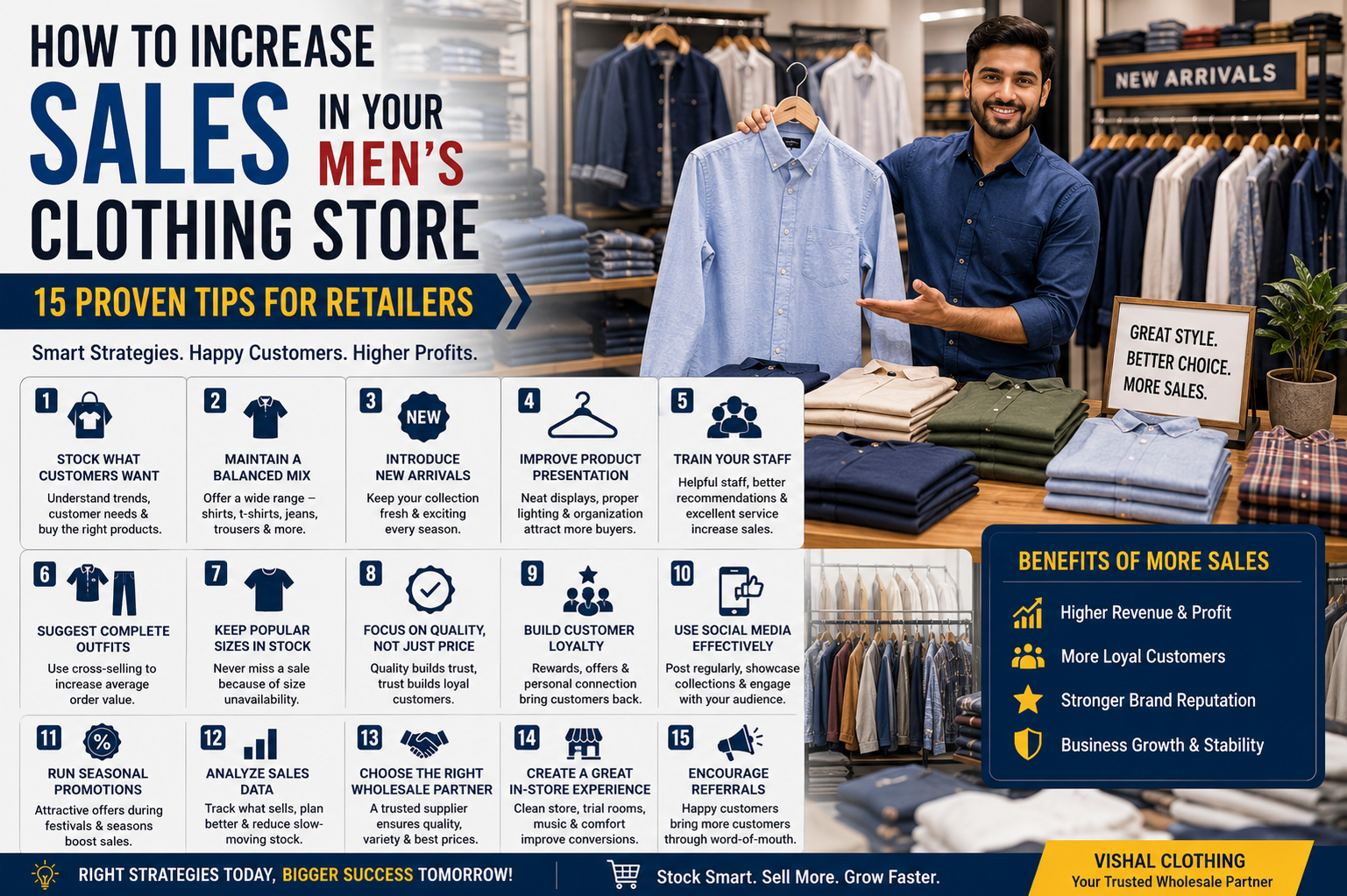How to Increase Sales in Your Men’s Clothing Store: 15 Proven Tips for Retailers